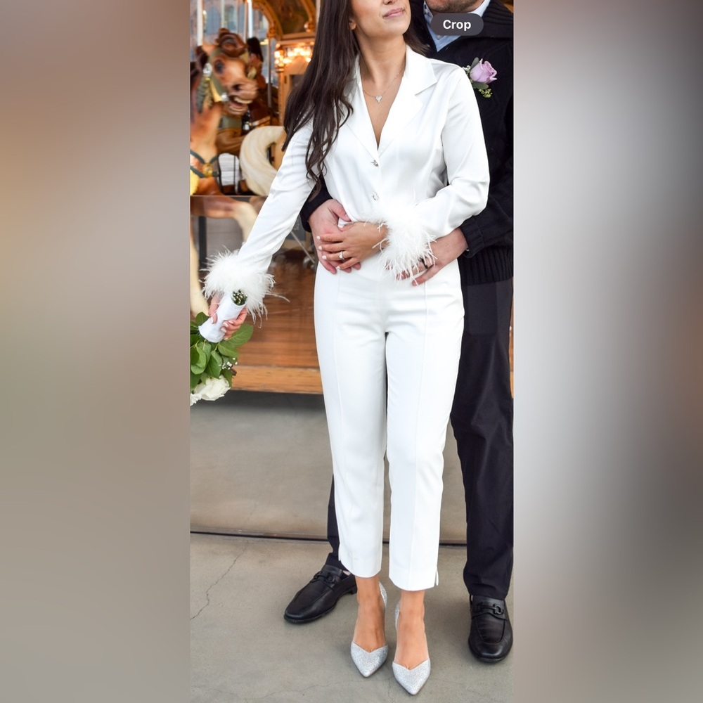NADINE MERABI WHITE PANTS